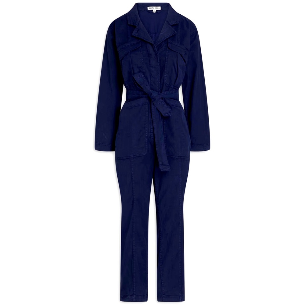 ALEX MILL Expedition cropped Navy belted jumpsuit Size XXS New with Tag